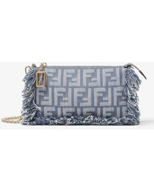 Fendi Baguette Chain Pouch - Blue