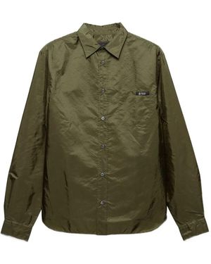 Prada Re-Nylon Classic Fit Shirt - Green