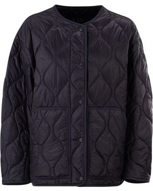 Fay Technical Fabric Jacket With Onion Quilting - Black