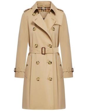 Burberry Heritage Kensington Short Trench Coat - Natural