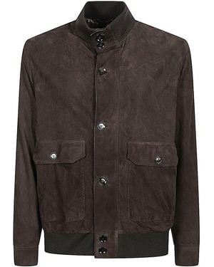 Brioni Suede Leather Jacket - Black