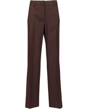 Off-White c/o Virgil Abloh Wool Wide Leg Pants - Brown