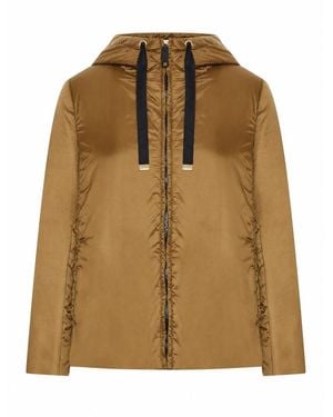 Max Mara Padded Jacket With Hood - Brown
