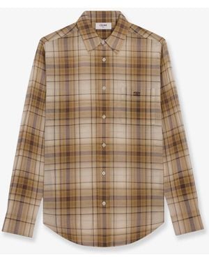 Celine Checked Cotton Shirt - Natural