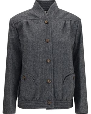 Blazé Milano Blazè Milano Coiba Herringbone Wool Blend Jacket - Gray