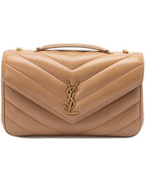 Saint Laurent 'Loulou' Medium Bag - Natural