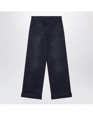 Acne Studios Cotton Twill Pants - Blue