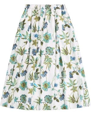 Fay Printed Cotton Skirt - Green