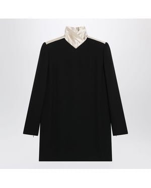 Valentino Champagne Silk Mini Dress - Black