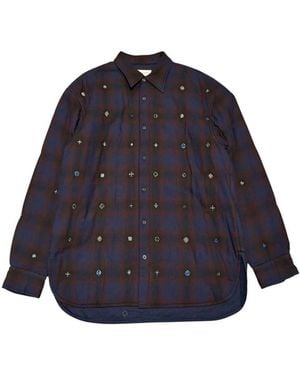 Dries Van Noten Croomsy Emb 4133.W. Shirt Brn - Blue
