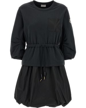 Moncler Two-Material Dress - Black