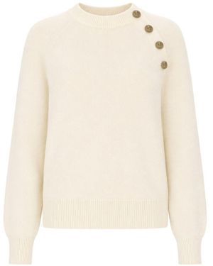 Balmain Cashmere Crewneck Sweater - White