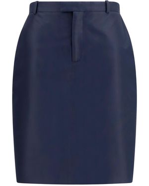 Gucci Silk Faille Skirt - Blue