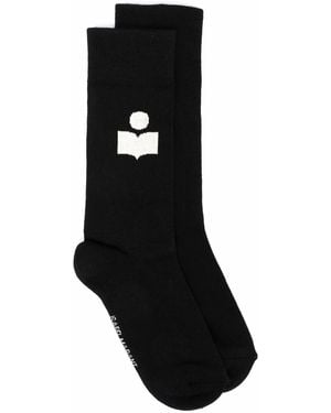 Isabel Marant Siloki Logo Socks - Black