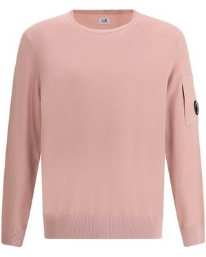 C.P. Company Sweater With Iconic Lens - Pink