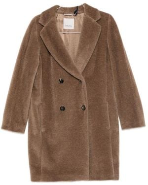 Max Mara Wool Double-Breasted Coat - Brown
