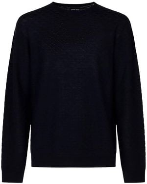 Giorgio Armani Wool Pullover - Blue
