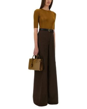 Saint Laurent Top "Cassandras" - Brown