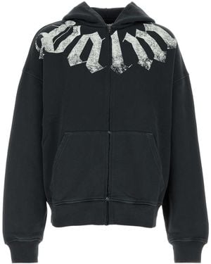 Palm Angels Charcoal Cotton Oversize Sweatshirt - Black