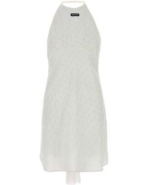 Miu Miu Viscose Blend Mini Dress - White
