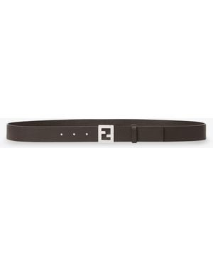 Fendi Leather Belt - White