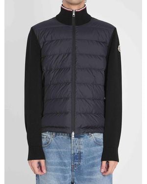 Moncler Padded Cotton Cardigan - Blue