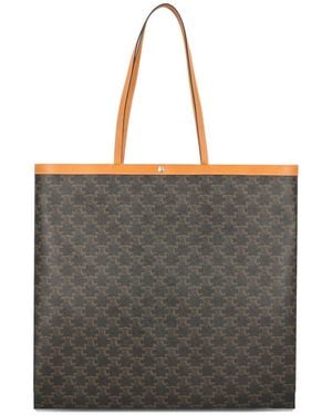 Celine Triomphe Canvas Large Tote - Gray