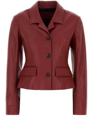 Ferragamo Salvatore Leather Jacket - Red