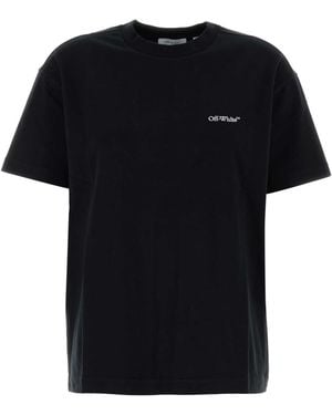 Off-White c/o Virgil Abloh Off Cotton T-Shirt - Black