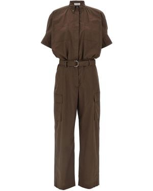 Brunello Cucinelli 'Monile' Sleeve Suit - Natural