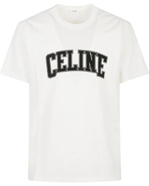 Celine Cotton T-Shirt M/C - White