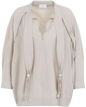 Lemaire Blouse With Scarf - Gray