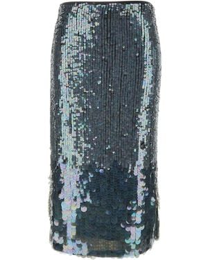 P.A.R.O.S.H. Midi Skirt With Sequins - Blue