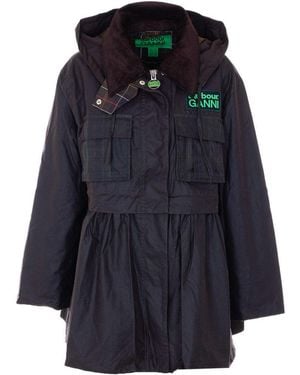 BARBOUR X GANNI Wax Jacket - Blue