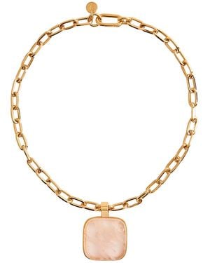 La DoubleJ 'Soul' -Colored Necklace With Pendant And Chain Design - Natural