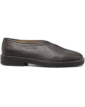 Lemaire Piped Leather Slippers - Gray
