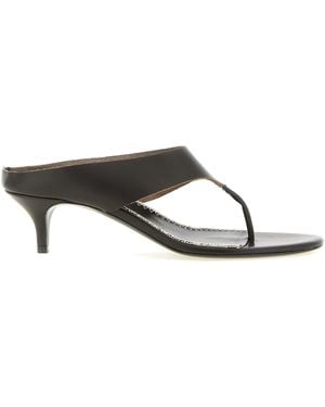 Magda Butrym Leather Sandals - Black