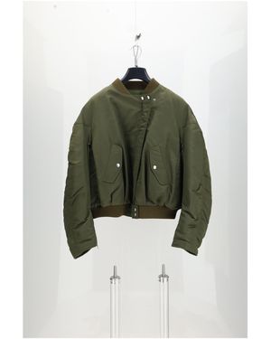 Celine Bomber Jacket Nylon Padded & Down - Green
