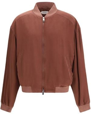 Versace Overdyed Silk Jacket - Brown