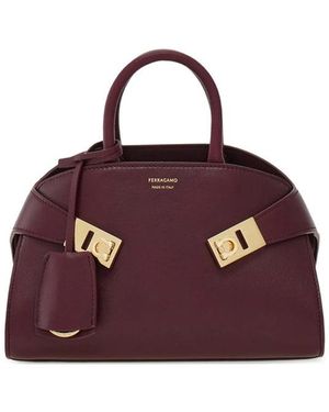 Ferragamo Tote Bag Calfskin - Purple