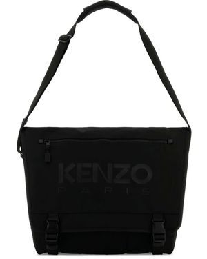 KENZO 48 Small Messenger Bag in Black for Men | Lyst