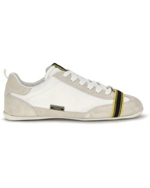 Fendi Wrap Suede And Fabric Sneakers - White