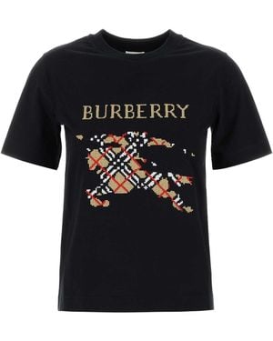 Burberry Stretch Cotton T-Shirt - Black