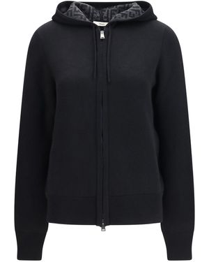 Fendi Ff Zucca Cashmere Sweater Nero/Grigio Melange - Black