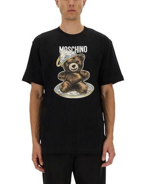 Moschino T-Shirt With Print - Black