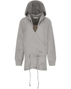 The Attico American Fleece Mini Dress - Gray