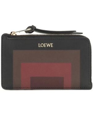 Loewe Calfskin Card Holder With Coin Purse - Multicolor