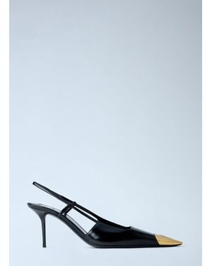 Saint Laurent Jeanne Slingback Pumps - Black