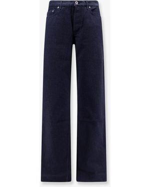 Dior Dior Cotton Jeans With All-Over Dior Oblique Motif - Blue