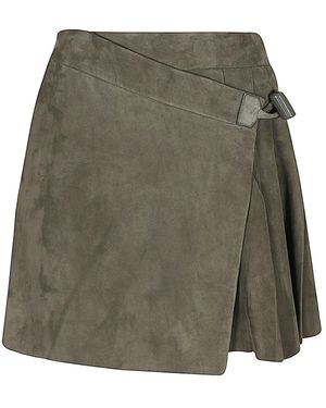 Loewe Suede Mini Skirt - Green